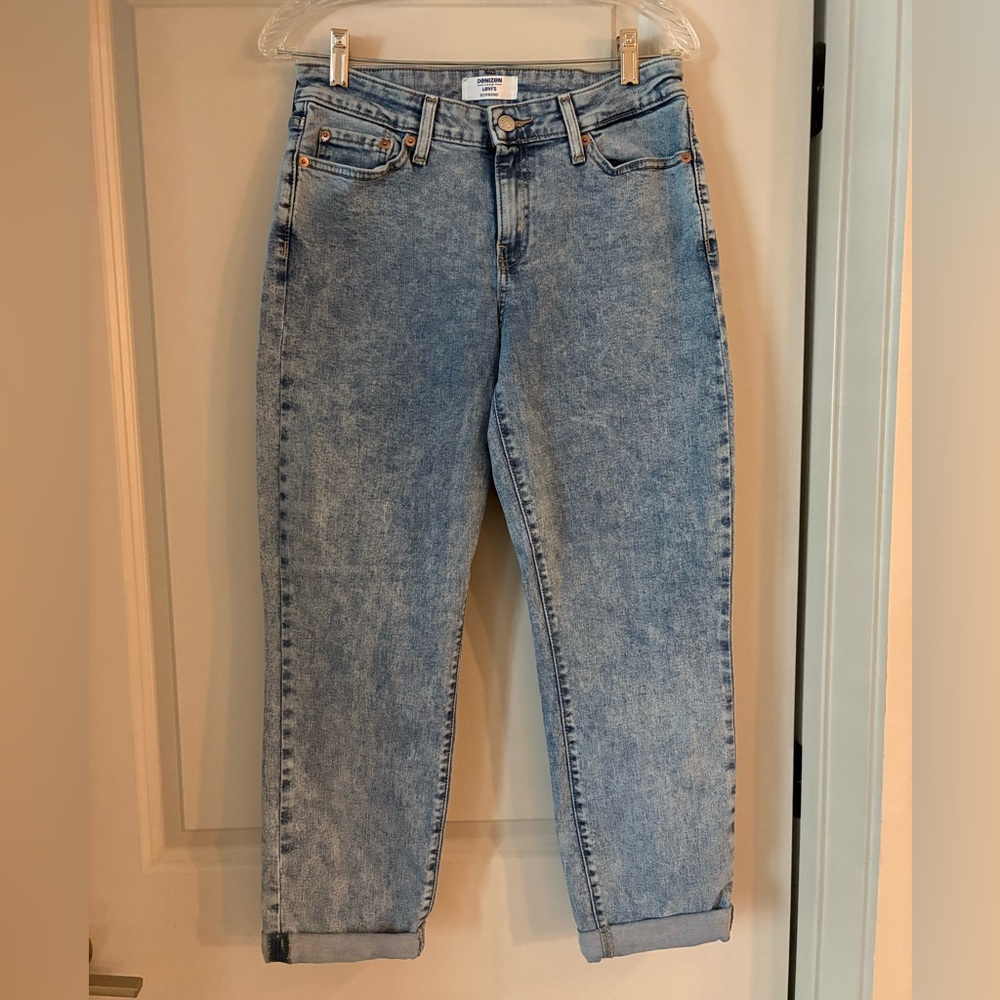 Levi's Light Blue Distressed Boyfriend Jeans